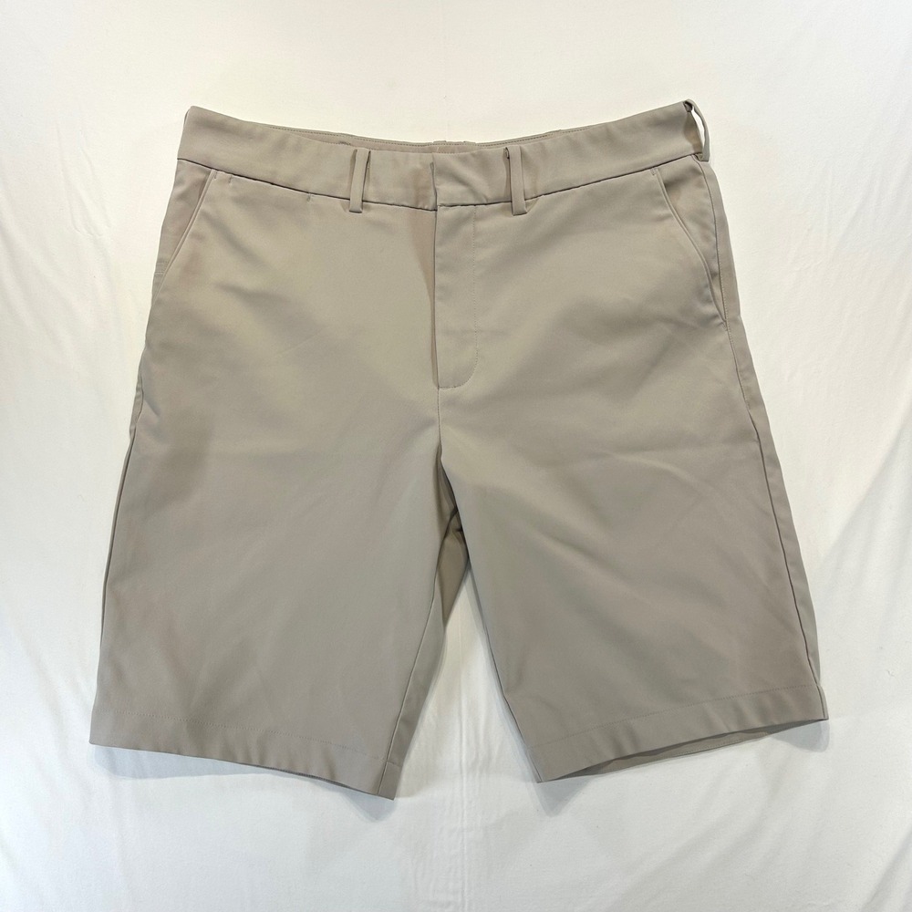 Coolibar Gorpcore Sun Protection UPF 50+ Shorts 34 Techwear Outdoor Tan Khaki